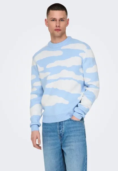 Свитер Onsclark Oversize Crew Unisex Only & Sons, цвет cashmere blue