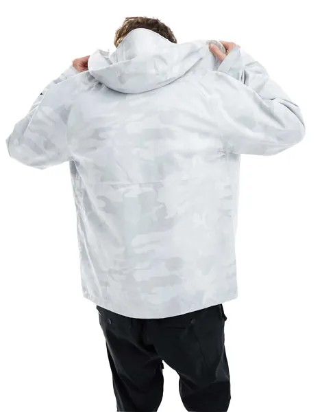 Утепленная лыжная куртка Volcom 2836 белого камуфляжного цвета