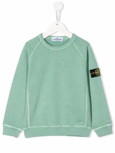 Stone Island Junior толстовка с нашивкой-логотипом