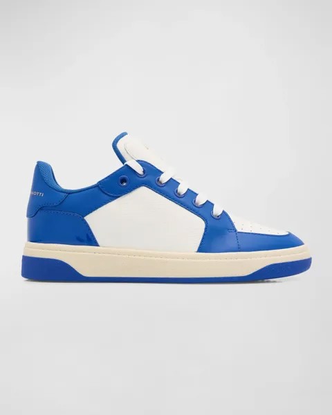 Мужские двухцветные кожаные низкие кеды Arena Gz94 Giuseppe Zanotti, цвет Whtblue