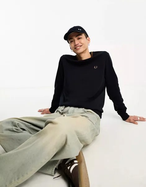 Лонгслив Fred Perry Twin Tipped, синий