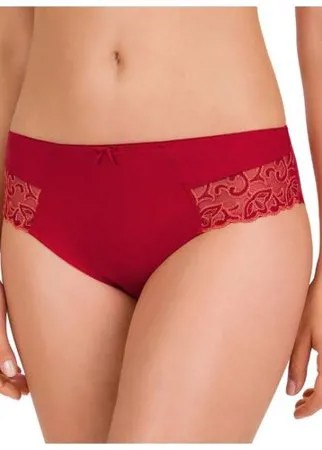 Felina Трусы слипы средней посадки с кружевом Bolero, размер 44, campari