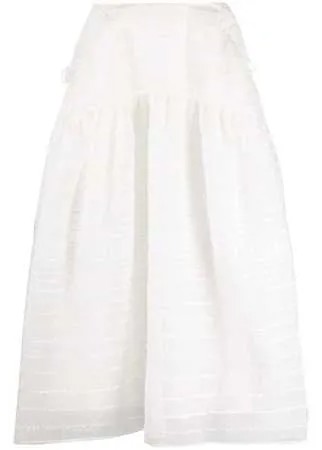 Cecilie Bahnsen расклешенная юбка с вышивкой