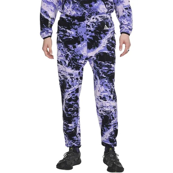 Трикотажные спортивные штаны мужские сиреневые цветы Nike, цвет Lilac flowers