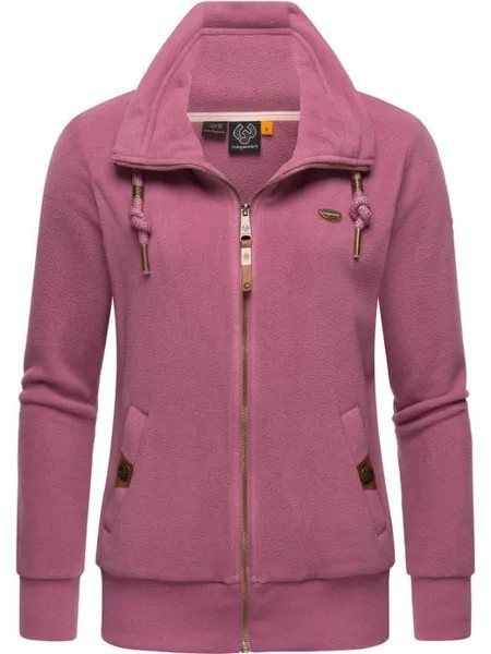 Толстовка с капюшоном из флиса на молнии, однотонная Ragwear, розовый