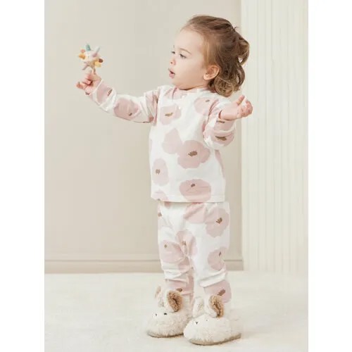 Пижама  Happy Baby, размер 104-110, белый, розовый