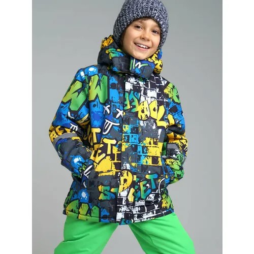 Куртка playToday, размер 140, зеленый