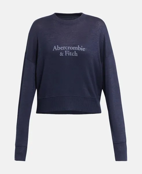 Джемпер с длинными рукавами Abercrombie & Fitch, темно-синий