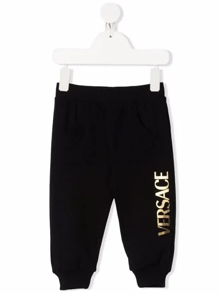 Versace Kids спортивные брюки с логотипом