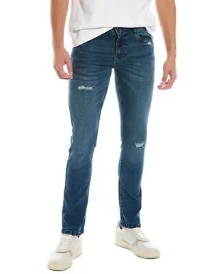 Мужские узкие прямые джинсы среднего синего цвета Cavalli Class