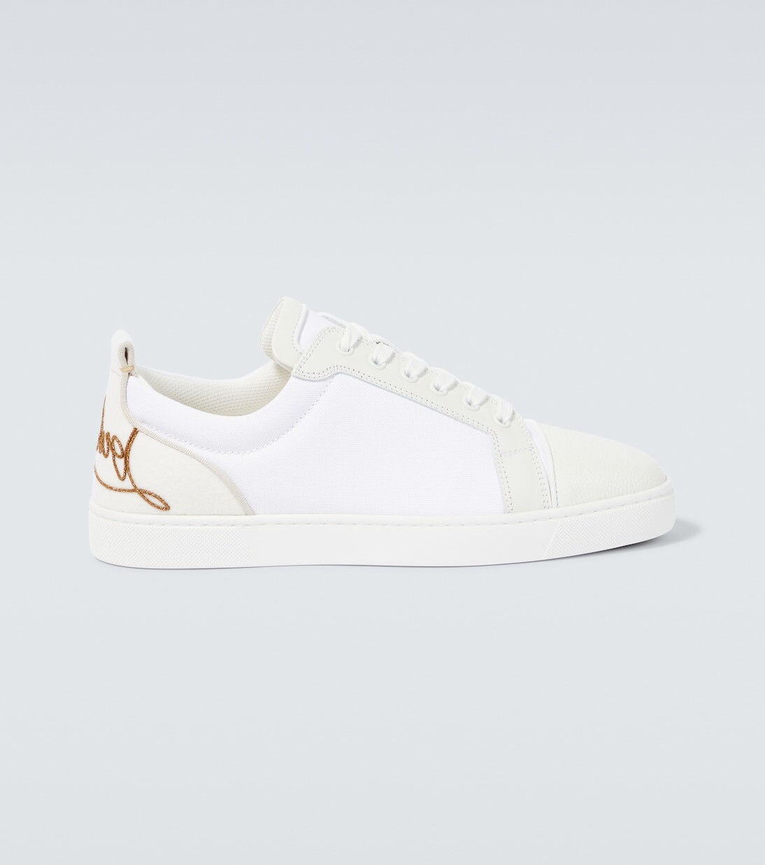 Кожаные кроссовки Fun Louis Junior Christian Louboutin, белый