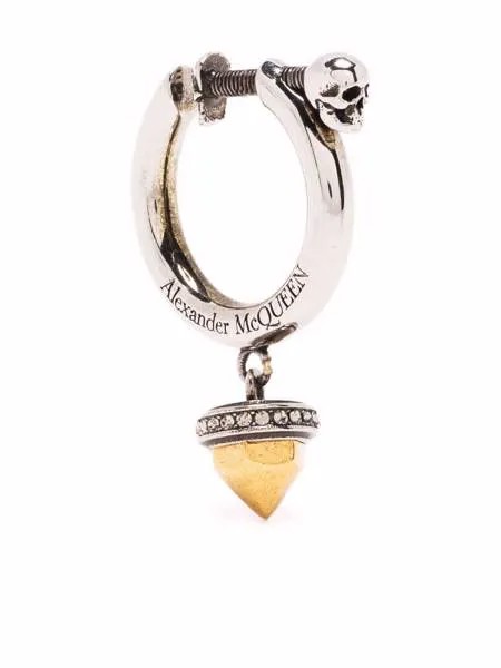 Alexander McQueen серьга с декором Skull