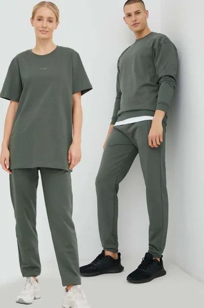 Хлопковые спортивные штаны Arkk Copenhagen, зеленый