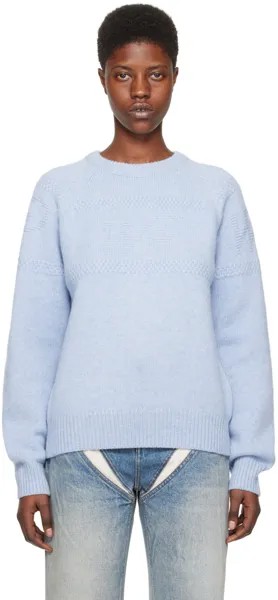 Синий жаккардовый свитер We11Done