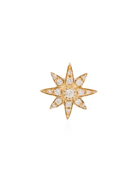 SHAY серьга-гвоздик Starburst из желтого золота с бриллиантами