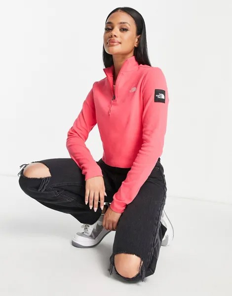 Розовый лонгслив с молнией длиной 1/4 The North Face Black Box-Розовый цвет