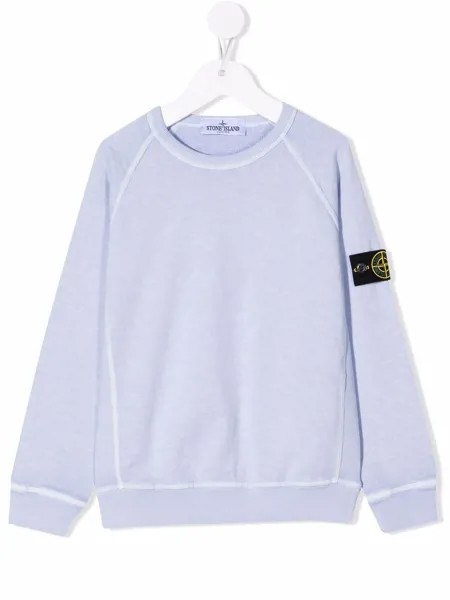 Stone Island Junior толстовка с нашивкой-логотипом