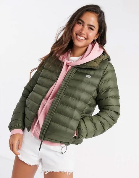 Зеленый складываемый пуховик Levi's