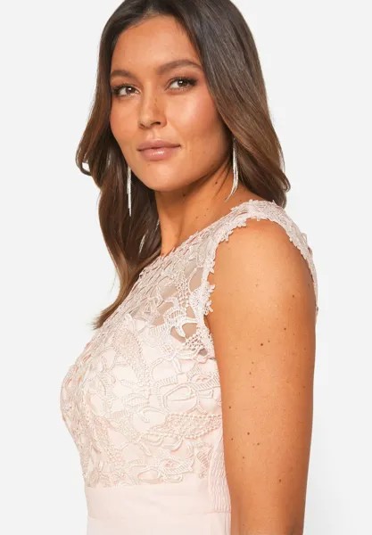 Элегантное платье Mit Rücken-Cut-Out Und Verzierungen bonprix, розовое
