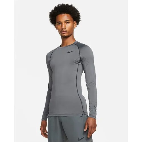 Лонгслив NIKE, размер 3XL, серый