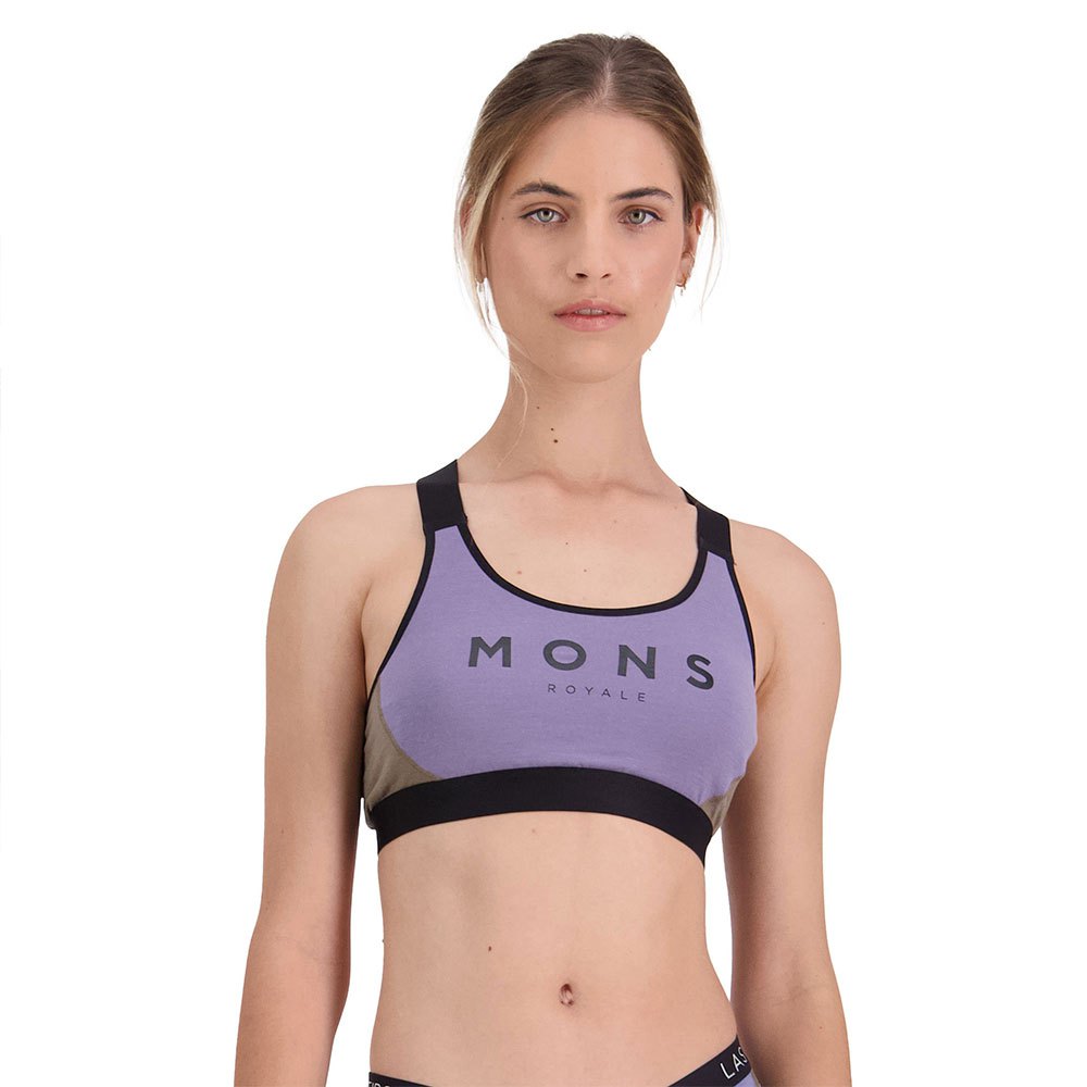 Спортивный бюстгальтер Mons Royale Stella X-Back, фиолетовый