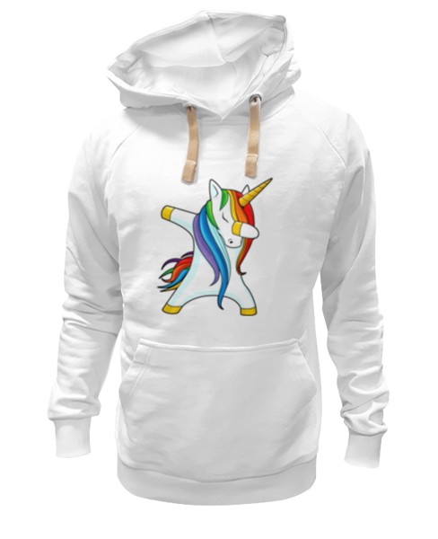 Худи Printio Dab unicorn белое 3XL