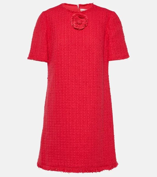 Мини-платье букле Oscar De La Renta, розовый