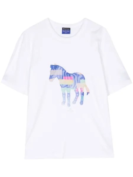 PS Paul Smith футболка с зебровым принтом, белый