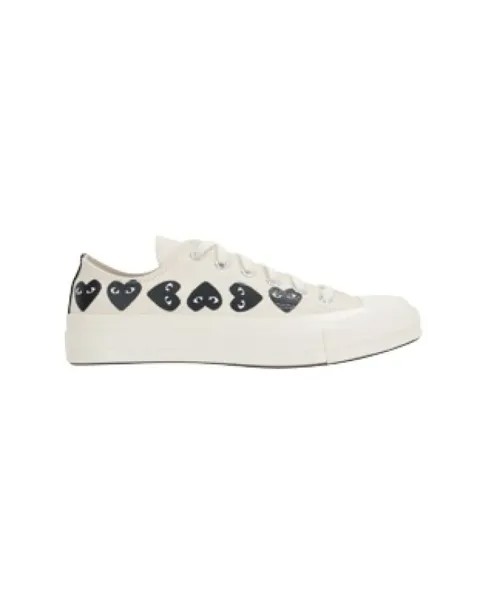 Низкие кеды из плотной ткани Comme Des Garçons Play, белый