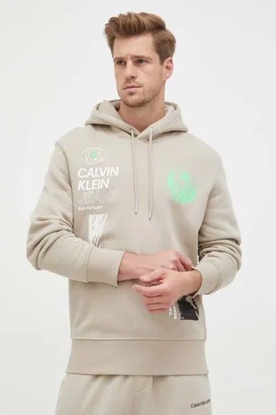 Фуфайка Calvin Klein Jeans, бежевый