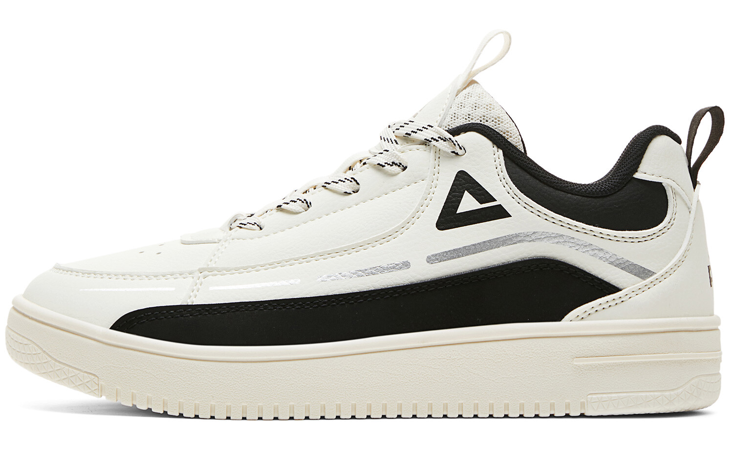 Кроссовки PEAK Skateboarding Shoes Women's Low-top Off White/Black, белый/черный