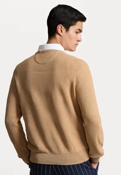 Вязаный свитер MESH KNIT COTTON CREWNECK JUMPER Ralph Lauren, коричневый