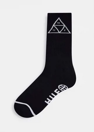 Черные носки с рисунком треугольников HUF-Черный цвет