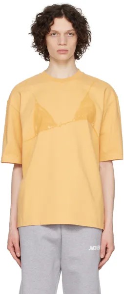 Желтая футболка Le Raphia 'Le T-Shirt Bikini' Jacquemus