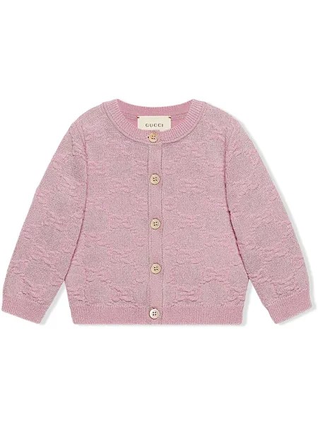 Gucci Kids кардиган с блестками и узором GG