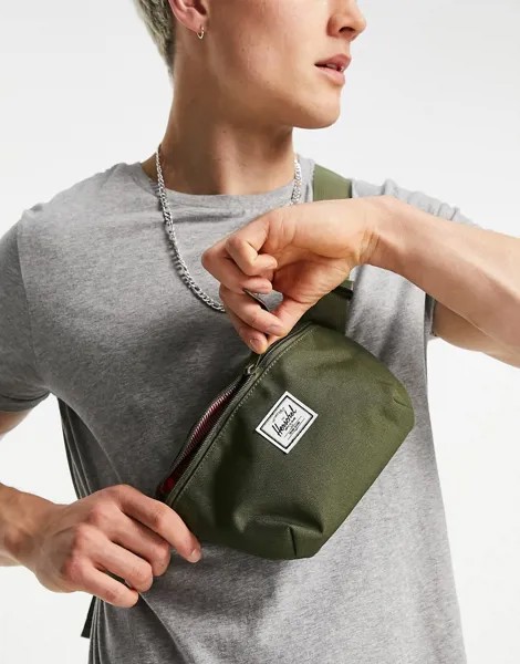 Темно-зеленая сумка-кошелек на пояс Herschel Supply Co Fourteen-Зеленый цвет
