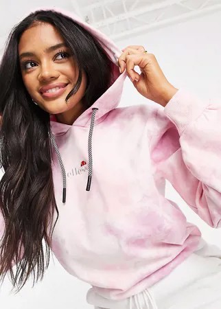 Розовый худи с принтом тай-дай ellesse – эксклюзивно для ASOS-Розовый цвет