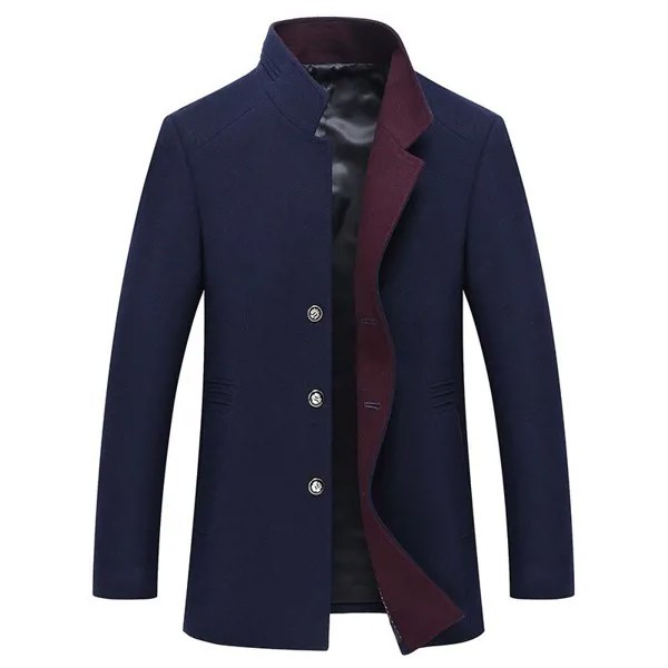 Осенне-зимнее шерстяное пальто, новое длинное приталенное пальто, высококачественные мужские пальто, модный Тренч, верхняя одежда