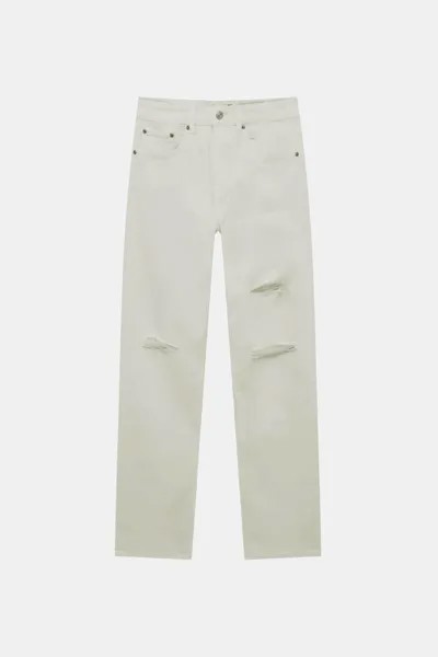 Джинсы мужские Pull&Bear PUL554834047 белые 44 EU. Доставка из-за рубежа.