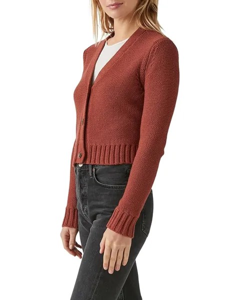 Свитер Michael Stars Fran Crop Sweater Cardigan, цвет Pecan