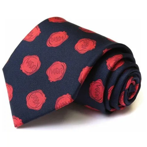 Синий галстук с розами Viktor Rolf 55895