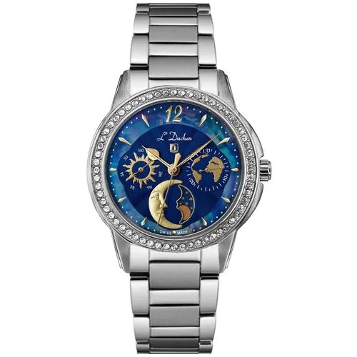 Наручные часы L'Duchen Multifunction, серебряный, синий