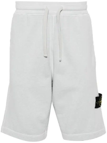 Stone Island спортивные брюки с нашивкой Compass, синий