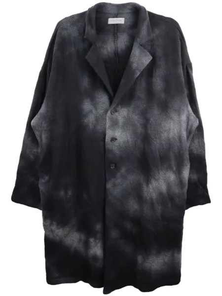 Шерстяное пальто Seana с узором в елочку Yohji Yamamoto, коричневый