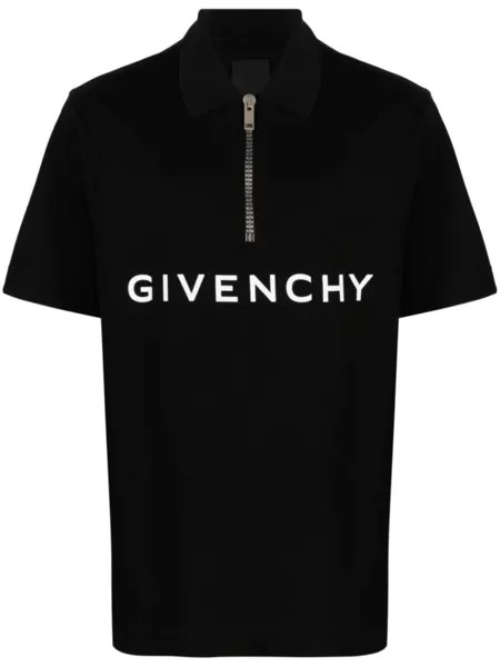 Givenchy рубашка поло с логотипом, черный