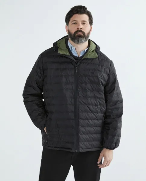 Мужское легкое стеганое пальто с капюшоном больших размеров Levi's, черный