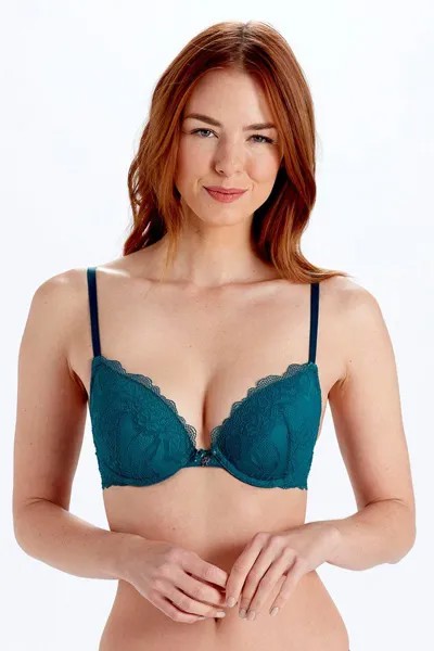 Бюстгальтер с глубоким вырезом Lola Push Up - Индиго Pretty Polly, синий