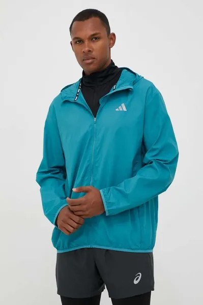Ветрозащитная куртка Run It adidas Performance, бирюзовый