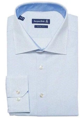 Рубашка JACQUES BRITT, размер 40, белый/голубой