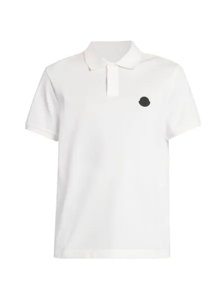 Рубашка-поло с короткими рукавами и логотипом Moncler, белый